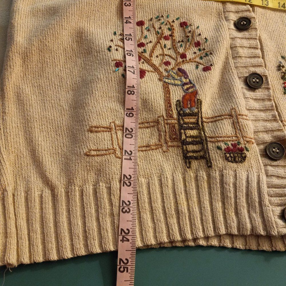 Alfred Dunner Button Down Apple Picking Embroider… - image 2